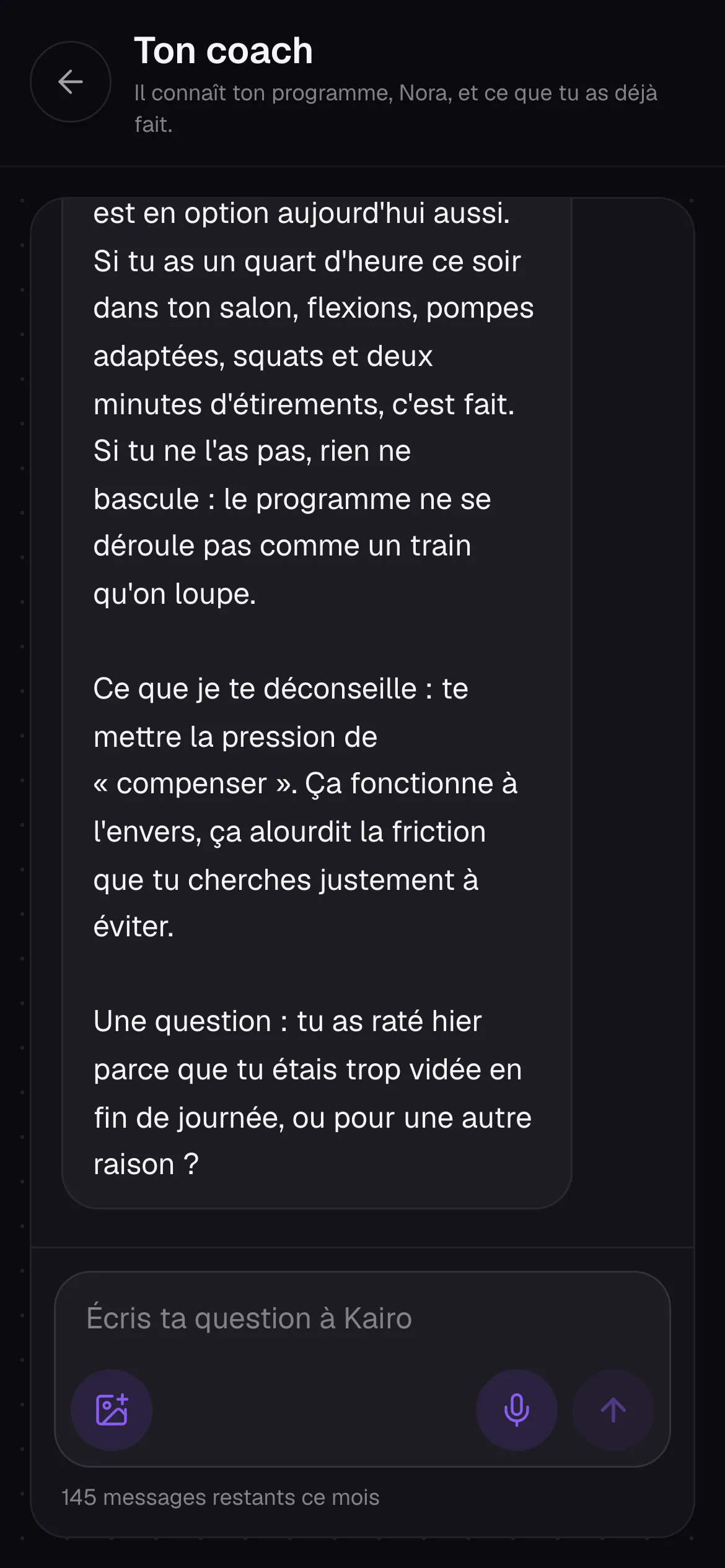 Une conversation avec le coach Kairo